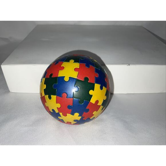 MAGNETIC MULTICOLOR Stainless Steel GLOBE JIGSAW PUZZLE Desk World Paper Weight - Picture 6 of 11